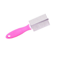 Double Sided Stainless Steel Grooming Comb for Dogs & Cats (Random Colours) 